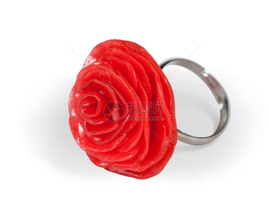 红玫瑰环 塑料粘土的产物图片
