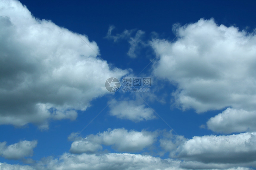 有白云背景的蓝天空天气蓝色白色天堂图片