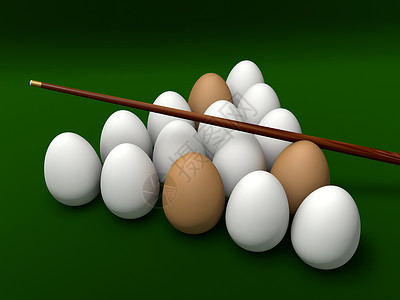 台球桌上的鸡蛋背景图片