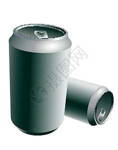 铝饮料罐酿造盆栽酒精苏打可乐罐装啤酒充气金属空白背景图片