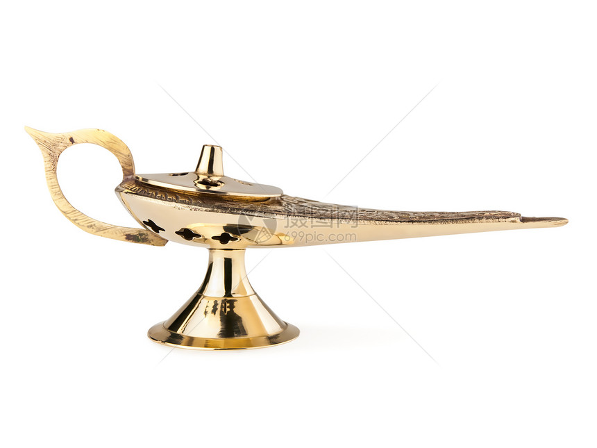 阿拉丁的灯光青铜古董黄铜运气精神神话冒险金属财富灯笼图片