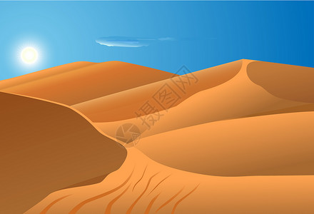 摩洛哥沙漠沙漠沙丘太阳干旱旅行天空旅游阳光插图沙景晴天地平线插画