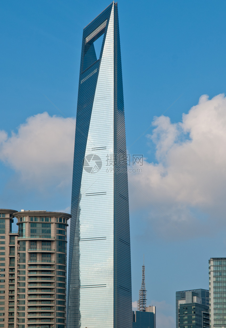 从 puxi 的上海布东风景外滩场景城市旅行天空蓝色中心景观商业建筑图片