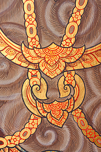 泰国模式寺庙金子文化宗教动物绿色建筑艺术绘画场景背景图片
