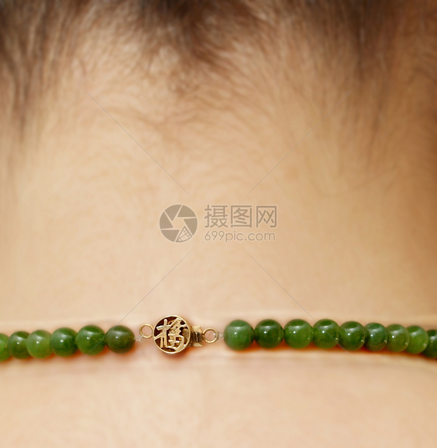 绿宝石水晶石头奢华展示魅力项链脖子首饰珠宝手工图片
