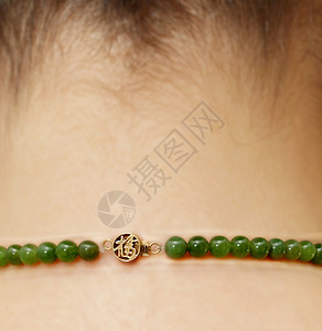 绿宝石水晶石头奢华展示魅力项链脖子首饰珠宝手工高清图片