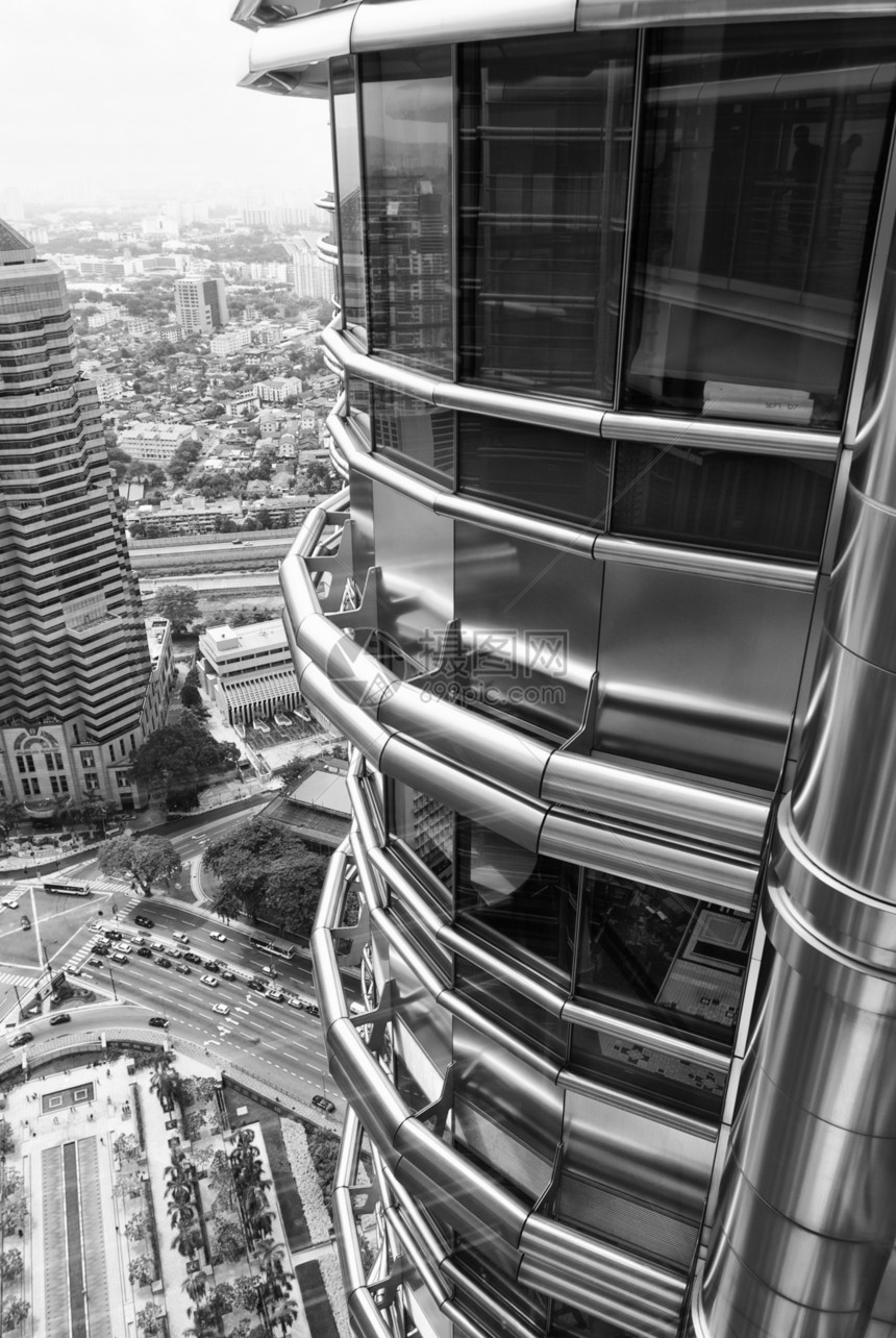 吉隆坡视图瓜拉地标建筑摩天大楼商业爬坡首都玻璃城市旅行图片