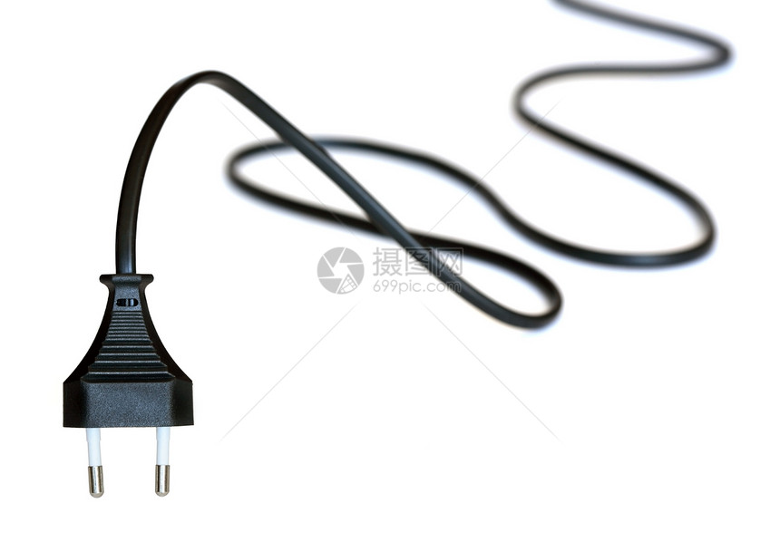 电插件两脚插头电缆活力电源线力量电源对象图片