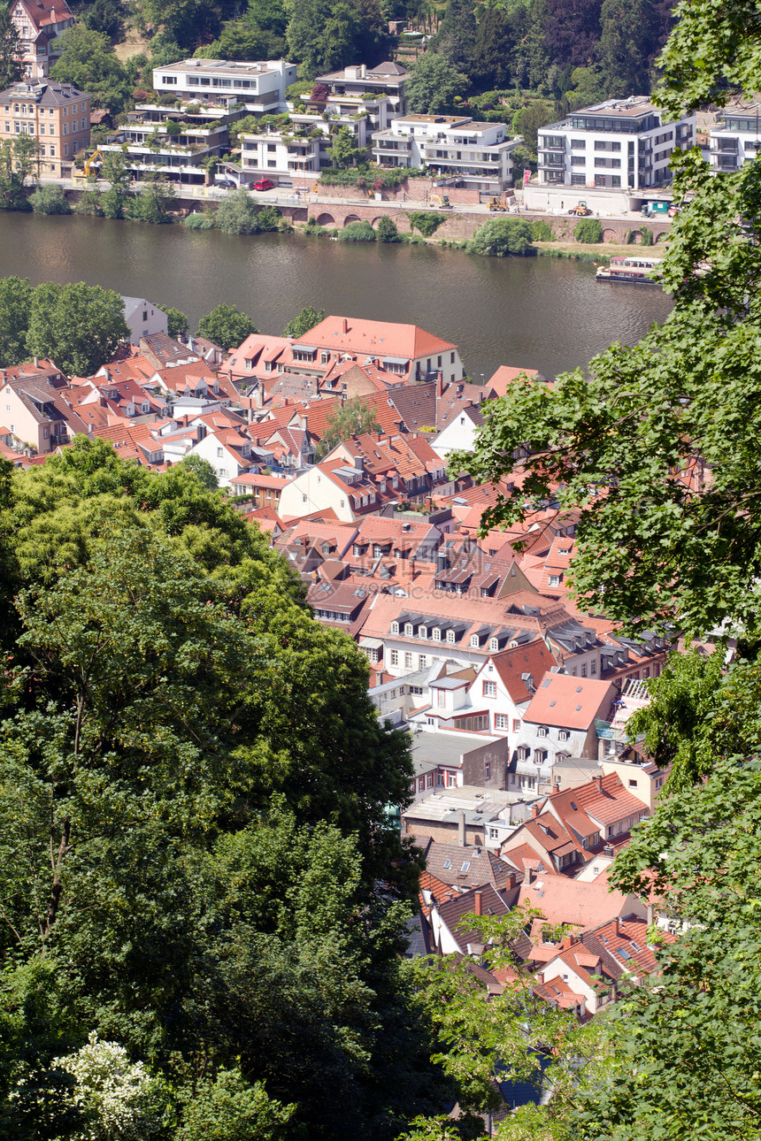 海德堡市历史性建筑学旅游旅行城市石头爬坡道景观脖子城堡图片