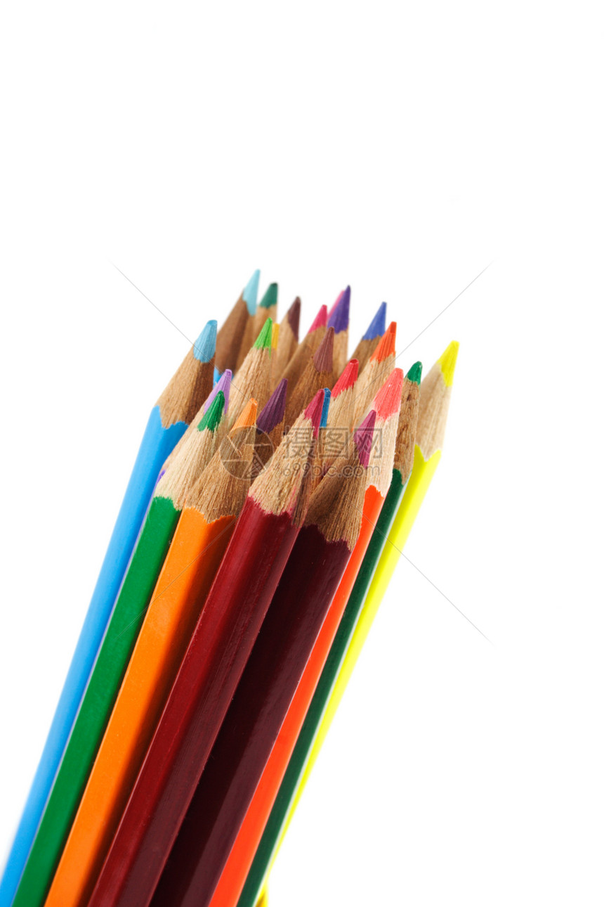 彩色笔创造力素描宏观想像力工艺办公室绘画蓝色蜡笔学习图片