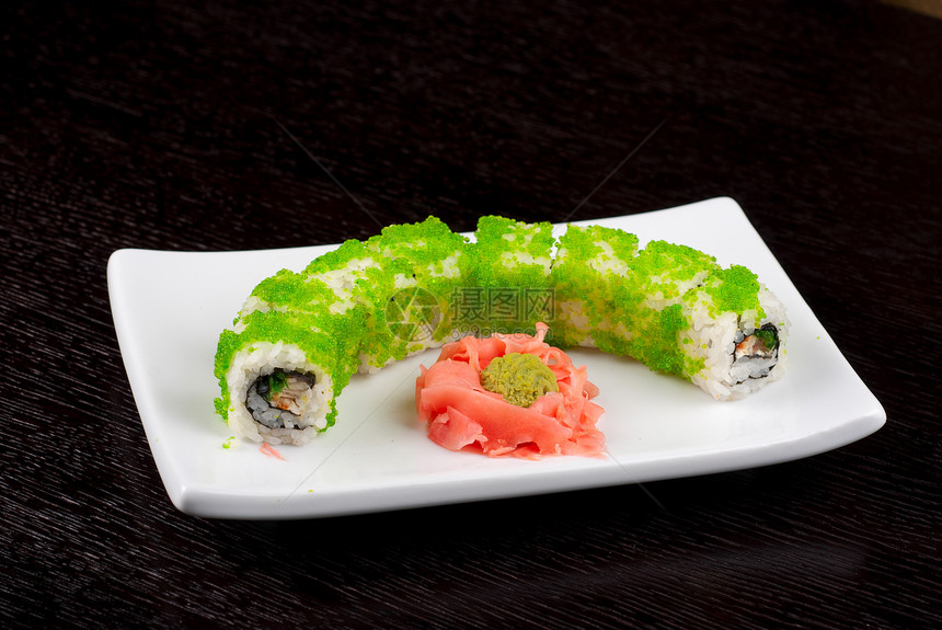 寿司卷面条文化海鲜寿司芝麻鱼子美食午餐美味盒子图片