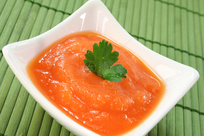胡萝卜汤橙子食物烹饪药草绿色泥状蔬菜柠檬厨房草药图片