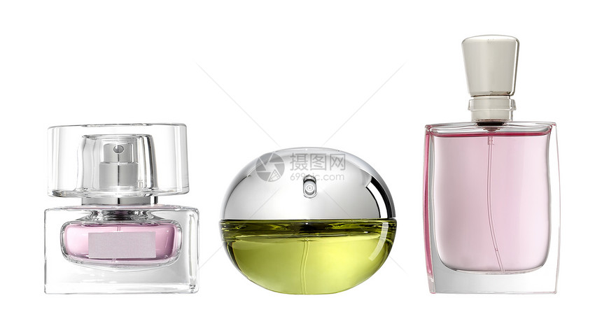 香料宏观商品粉色瓶子奢华喷雾器绿色玻璃化妆品香水图片