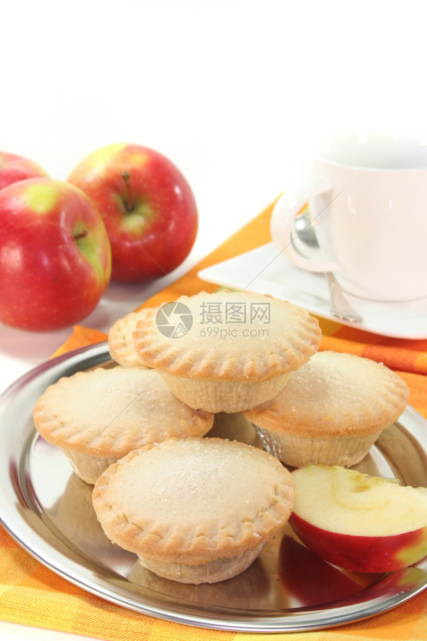 苹果塔装饰食物甜点水果英语银盘糕点果味面团图片