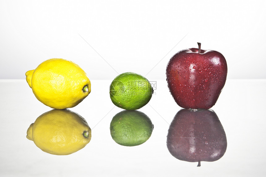 柑橘水果橙子柠檬食物镜像健康维生素营养蔬菜反射图片