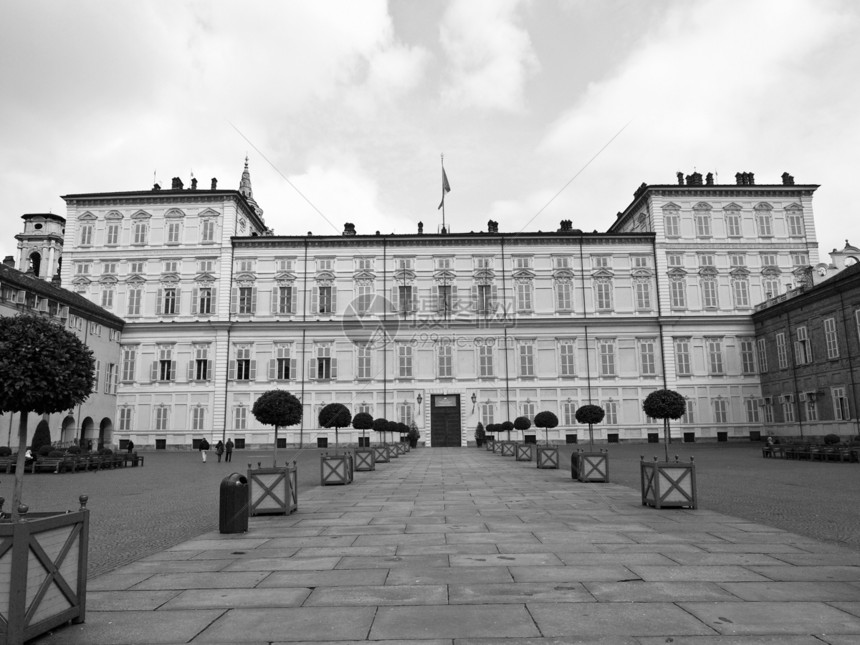 都灵宫殿地标黑色白色建筑学风格纪念碑皇家图片