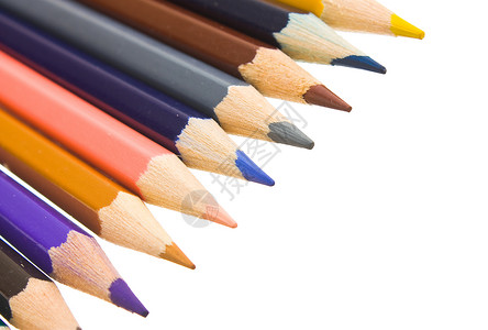 铅笔艺术家学校工具白色艺术背景图片