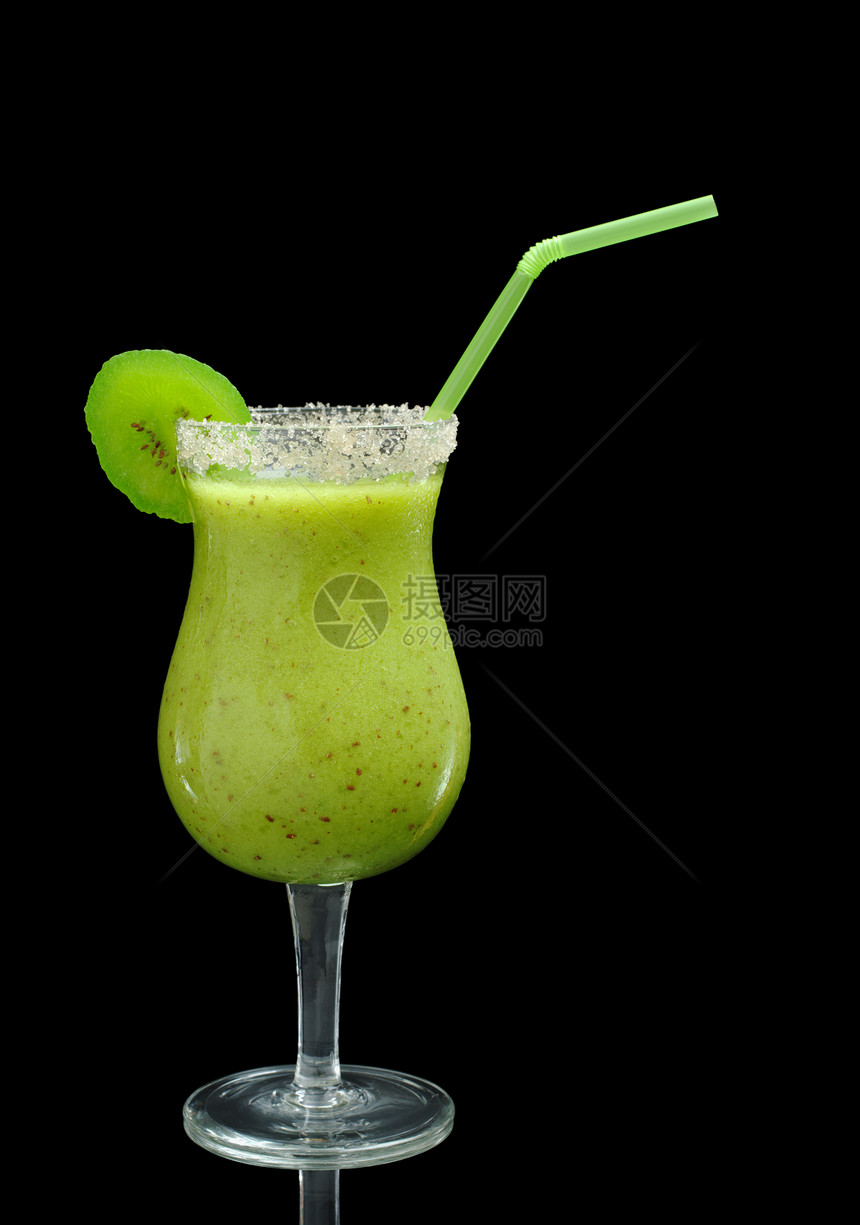 Kiwi 滑动黑色水果立方体酒精果汁绿色奶昔玻璃轮缘装饰图片