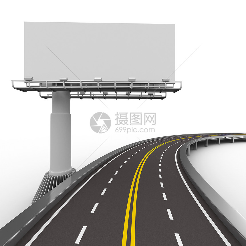 带有广告牌的沥青路面划分横幅旅行海报运输空白边界广告行程汽车图片