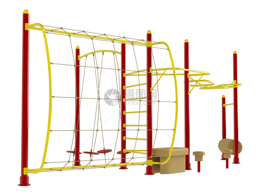多彩多彩的操场玩具游戏喜悦金属场地教育幼儿园花园地面绳索图片