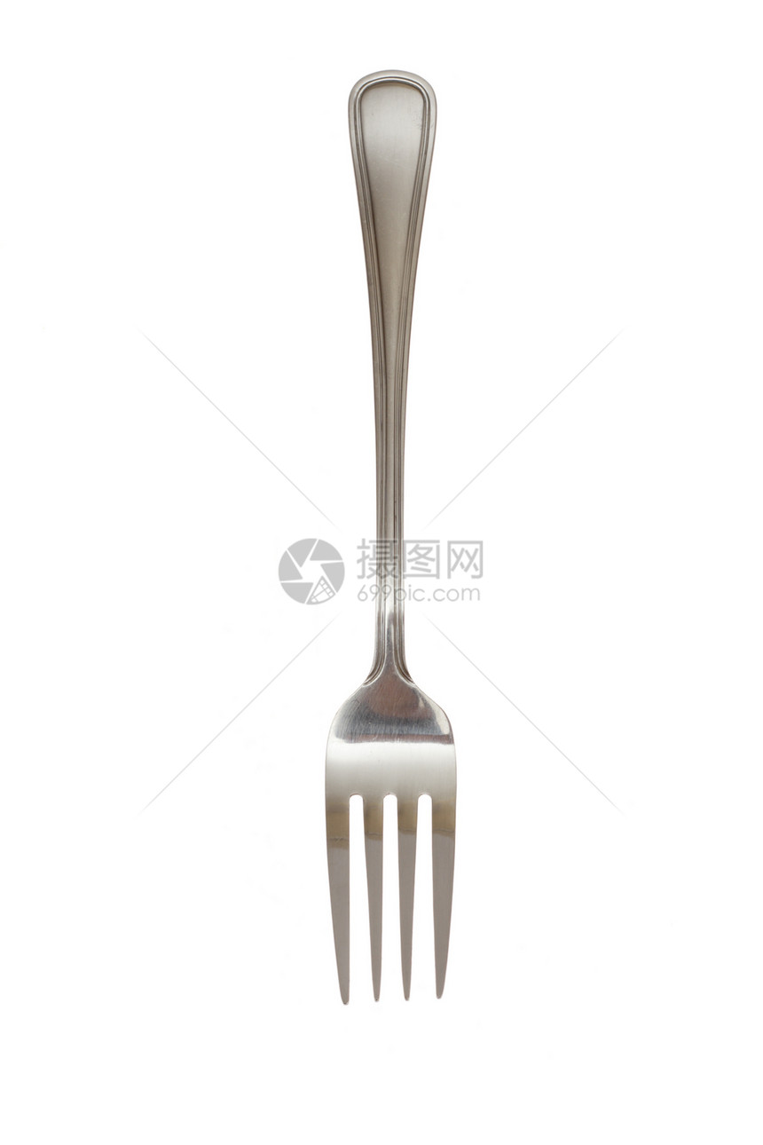 叉晚餐白色烹饪盘子服务金属环境刀具宏观工具图片