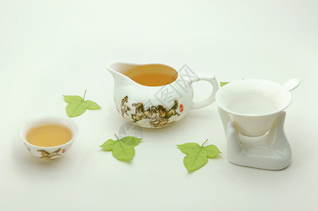 时间茶具新的骨瓷茶枫叶白瓷元素新骨头大弓茶具时间国画绿茶茶杯背景