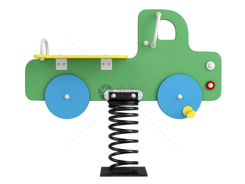 汽车弹簧玩具蓝色乐趣运动工作室喜悦院子孩子游戏插图地面图片
