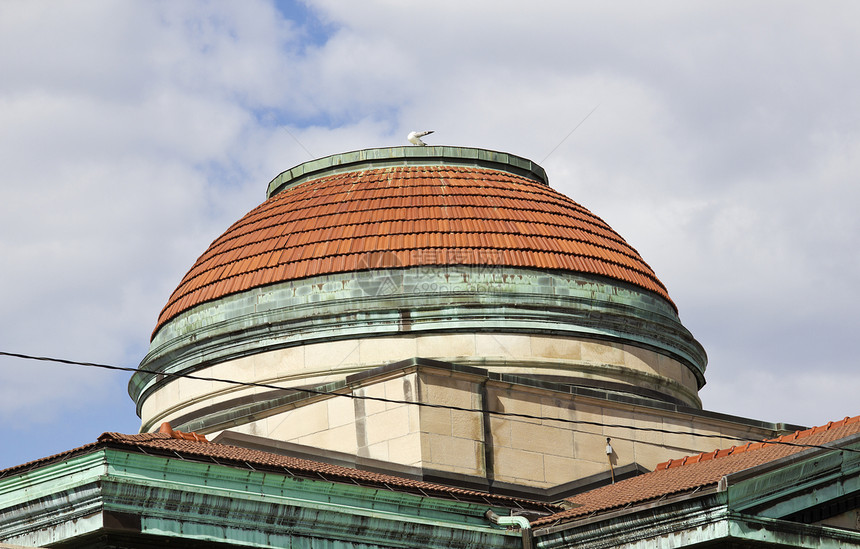 奥什科什公共图书馆公寓蓝色市中心天空圆顶旅行时间图书馆历史性建筑图片