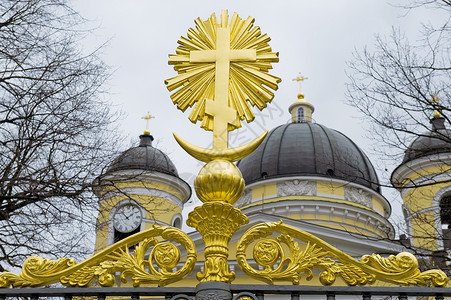 俄罗斯的宗教标志背景图片