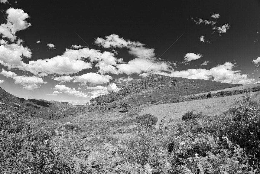 科西卡山区和山谷爬坡蓝色场景远足天空踪迹石头旅游橙子悬崖图片