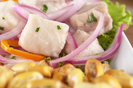 角鲨属白色的开胃菜高清图片