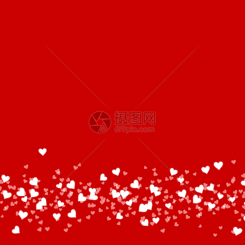 爱心边界插图卡片艺术白色红色幸福热情图片