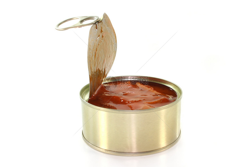 鱼的锡海鲜章鱼文化香料罐装菜单食物餐厅法庭白色图片