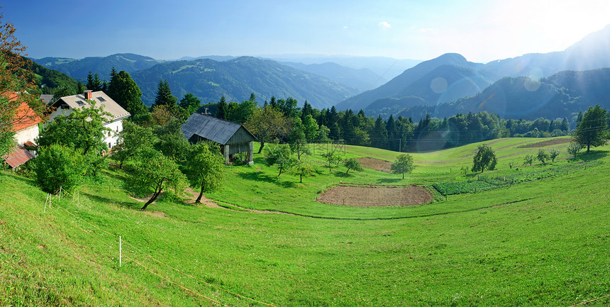 斯洛伐克高塔特拉山脉风景天空房子抛光旅游场地荒野天线花朵山脉图片