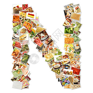 来信N相片废料卡通片食物白色蔬菜收藏字母健康食品背景图片