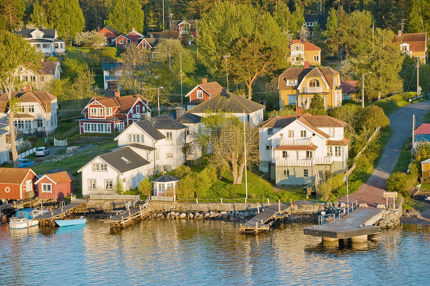 斯堪的纳维亚小型港口天气浮标避风港旅行钓鱼海岸线村庄房子戏剧性旅游图片