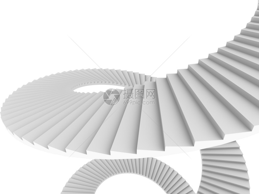 螺旋楼梯孤立阶梯圆圈图形梯子建筑计算机结构漩涡特色模型图片