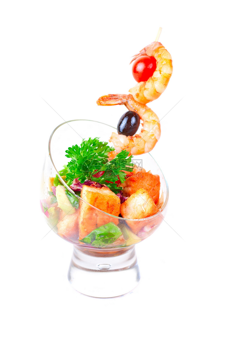 虾和鱼的弗里烤肉串胡椒厨房香菜盘子柠檬辣椒蔬菜海鲜抓饭美食图片