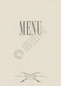 菜单卡设计插图装饰品古董空白餐厅卡片背景图片