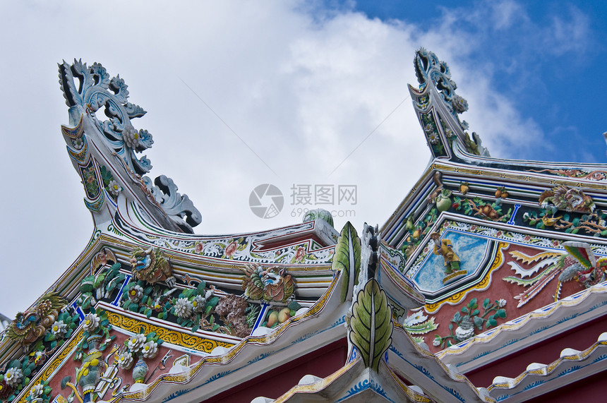 佛教装饰建筑文化雕塑异国宗教精神情调寺庙瓷砖艺术图片