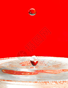 红色上下流的水滴背景图片