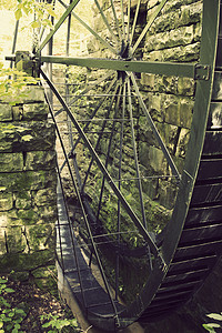 肯塔基州水务厂爬坡地标壁板历史性建筑旅行绿色背景图片