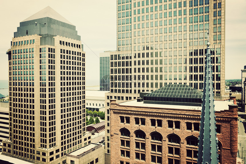 下城克利夫兰都市风光天线建筑学水平天际办公楼摩天大楼市中心景观图片