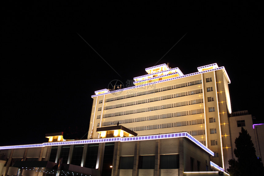 夜间旅馆酒店建筑建筑物图片
