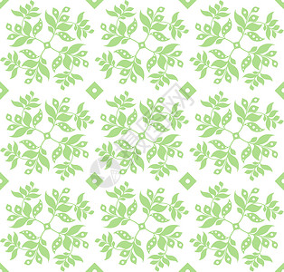 无缝花纹装饰皇家墙纸绿色风格编织纺织品白色窗帘曲线背景图片