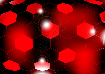 红色摘要背景背景墙纸艺术艺术品技术插图细胞六边形黑色背景图片