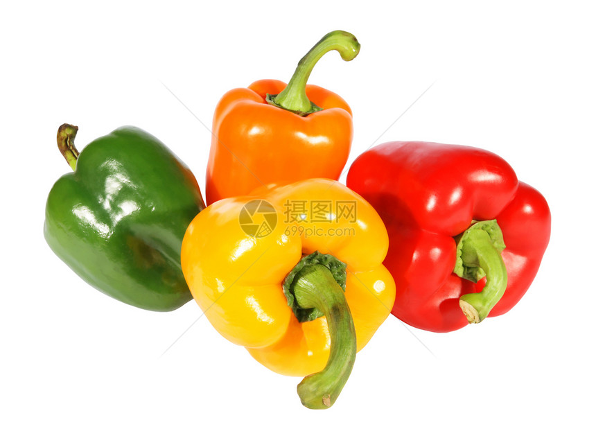 白色背景上的胡椒 孤立的沙拉水果饮食红辣椒辣椒蔬菜营养食物厨房烹饪图片