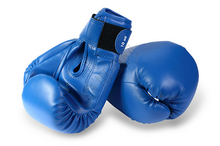 蓝拳球皮革拳击盒子运动竞赛白色活动运动装斗争拳击手背景图片