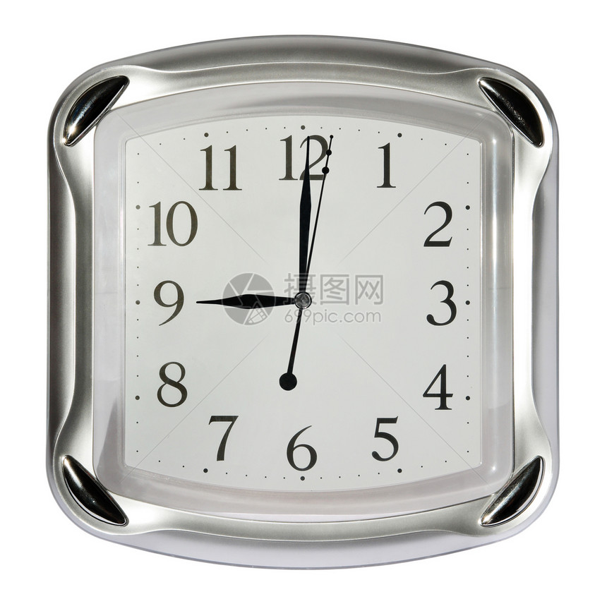 白色背景上的灰色壁钟数字玻璃测量插图圆形圆圈手表工作时间钟表图片
