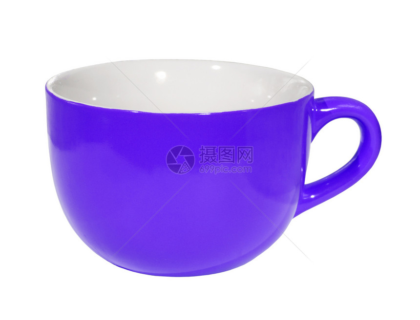 紫色杯影响杯子宏观厨具制品陶器反射餐具用具咖啡杯图片